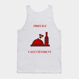 Priecīgu valentīndienu latviski latviešu valoda Tank Top